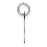 14K White Gold Small Slanted Block Letter R Initial Charm view 2
