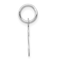 14K White Gold Small Slanted Block Letter S Initial Charm view 2