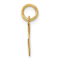 14K Yellow Gold Small Fancy Script Letter C Initial Charm view 2