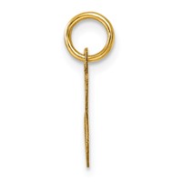 14K Yellow Gold Small Fancy Script Letter E Initial Charm view 2