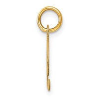 14K Yellow Gold Small Fancy Script Letter F Initial Charm view 2
