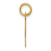 14K Yellow Gold Small Fancy Script Letter I Initial Charm view 2