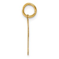 14K Yellow Gold Small Fancy Script Letter J Initial Charm view 2