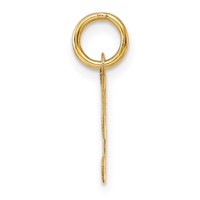 14K Yellow Gold Small Fancy Script Letter K Initial Charm view 2