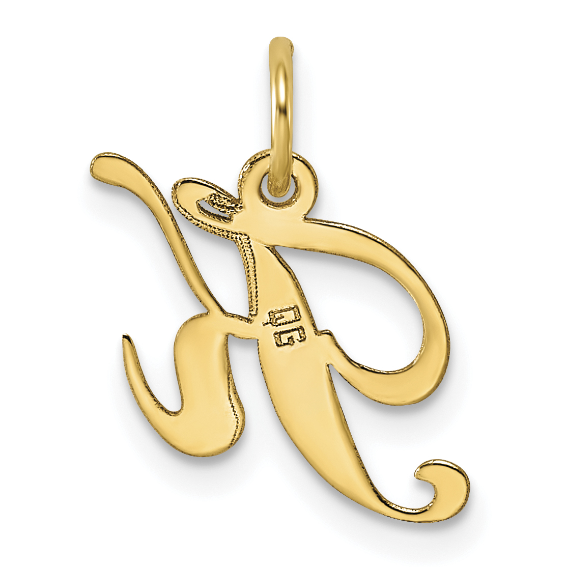 Small Fancy Script 14K Small Fancy Script Letter K Initial Charm YC650K 886774136578| eBay