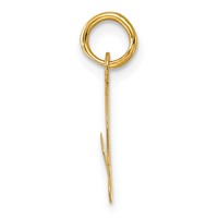 14K Small Fancy Script Letter L Initial Charm view 2