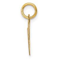 14K Yellow Gold Small Fancy Script Letter O Initial Charm view 2