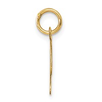 14K Yellow Gold Small Fancy Script Letter P Initial Charm view 2