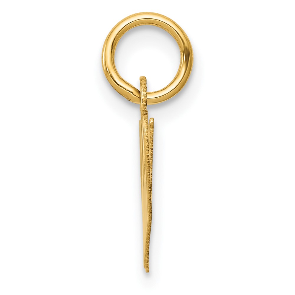 14K Small Fancy Script Letter W Initial Charm (YC650W)