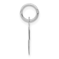 14K White Gold Small Fancy Script Letter C Initial Charm view 2