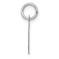 14K White Gold Small Fancy Script Letter D Initial Charm view 2