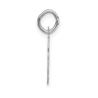 14K White Gold Small Fancy Script Letter F Initial Charm view 2