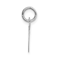14K White Gold Small Fancy Script Letter G Initial Charm view 2