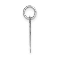 14K White Gold Small Fancy Script Letter H Initial Charm view 2