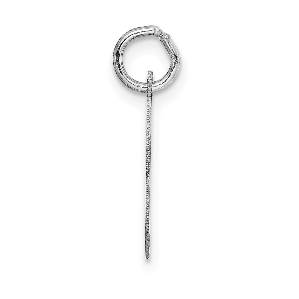 14k White Gold Small Fancy Script Letter I Initial Charm (YC651I)
