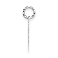 14K White Gold Small Fancy Script Letter J Initial Charm view 2
