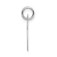14K White Gold Small Fancy Script Letter K Initial Charm view 3