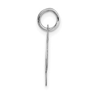 14K White Gold Small Fancy Script Letter M Initial Charm view 2