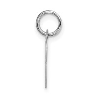 14K White Gold Small Fancy Script Letter P Initial Charm view 2