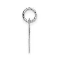 14K White Gold Small Fancy Script Letter S Initial Charm view 2