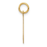 14K Yellow Gold Medium Fancy Script Letter a Initial Charm view 2