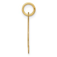 14K Yellow Gold Medium Fancy Script Letter B Initial Charm view 2