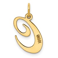 14K Medium Fancy Script Letter C Initial Charm view 3