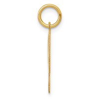 14K Yellow Gold Medium Fancy Script Letter D Initial Charm view 2