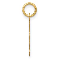 14K Yellow Gold Medium Fancy Script Letter F Initial Charm view 2