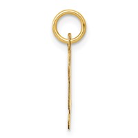14K Yellow Gold Medium Fancy Script Letter G Initial Charm view 2