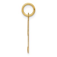14K Yellow Gold Medium Fancy Script Letter J Initial Charm view 2