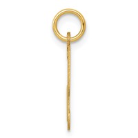 14K Yellow Gold Medium Fancy Script Letter K Initial Charm view 2