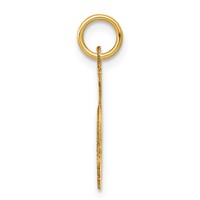 14K Yellow Gold Medium Fancy Script Letter M Initial Charm view 2