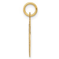 14K Yellow Gold Medium Fancy Script Letter O Initial Charm view 2