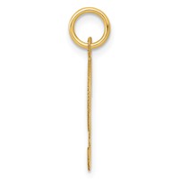 14K Yellow Gold Medium Fancy Script Letter P Initial Charm view 2