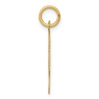 14K Yellow Gold Medium Fancy Script Letter R Initial Charm view 2