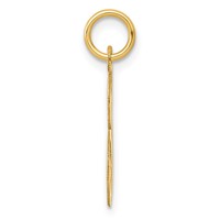 14K Yellow Gold Medium Fancy Script Letter S Initial Charm view 2