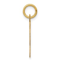 14K Yellow Gold Medium Fancy Script Letter T Initial Charm view 2