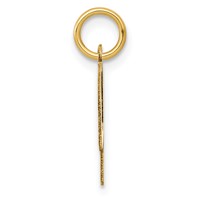 14K Medium Fancy Script Letter W Initial Charm view 2
