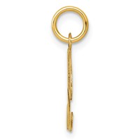 14K Yellow Gold Medium Fancy Script Letter X Initial Charm view 2