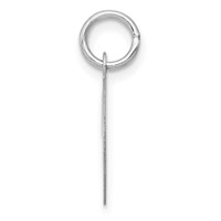 14K White Gold Medium Fancy Script Letter D Initial Charm view 2