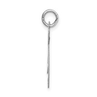 14K White Gold Medium Fancy Script Letter G Initial Charm view 2