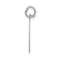 14K White Gold Medium Fancy Script Letter J Initial Charm view 2