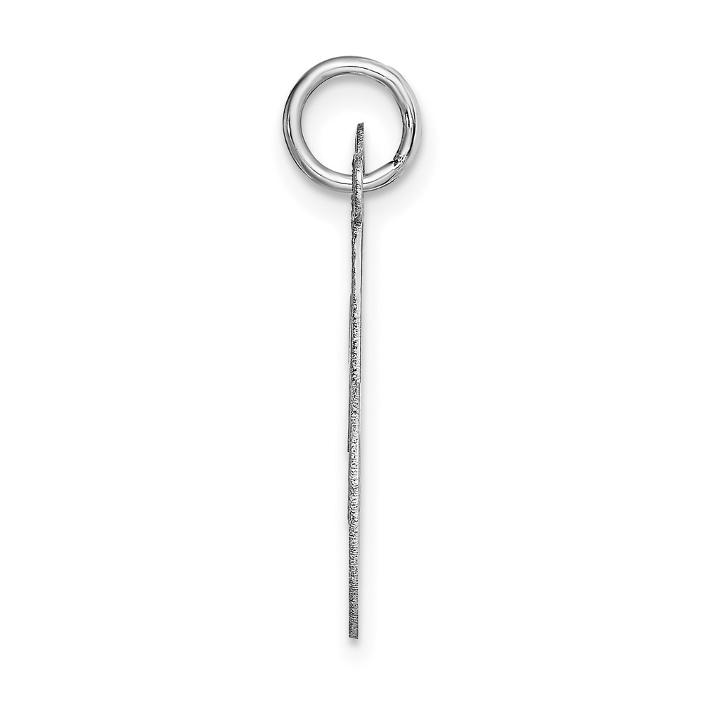 14K White Gold Medium Fancy Script Letter M Initial Charm (YC653M)