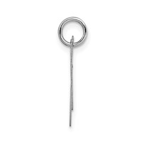 14K White Gold Medium Fancy Script Letter N Initial Charm view 2