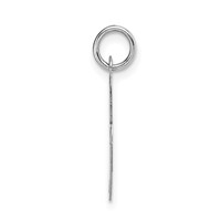 14K White Gold Medium Fancy Script Letter R Initial Charm view 2