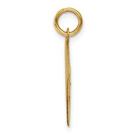 14K Yellow Gold Large Fancy Script Letter a Initial Charm view 2