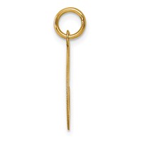 14K Yellow Gold Large Fancy Script Letter C Initial Charm view 2