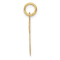 14K Yellow Gold Large Fancy Script Letter E Initial Charm view 2