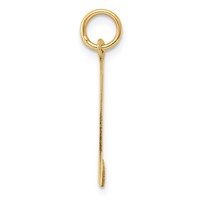 14K Yellow Gold Large Fancy Script Letter F Initial Charm view 2